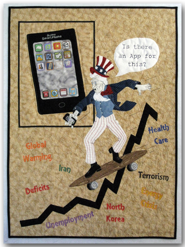 Uncle Sam is wondering how to navigate through the world's problems.