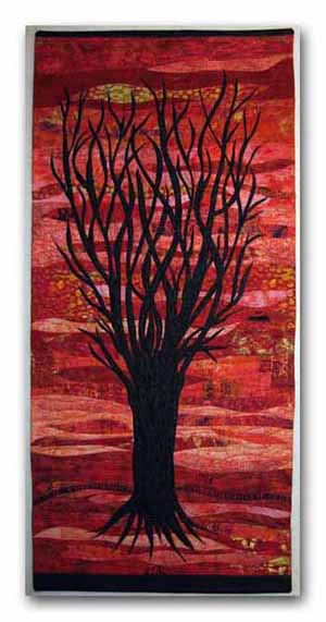 I made this over the weekend following the horrendous wild fires that swept through Southern California in October 2007. My hearts and prayers are with all those that lost loved ones, pets and their homes. This quilt was shown at the Mid-Atlantic Quilt Festival in February 2007.